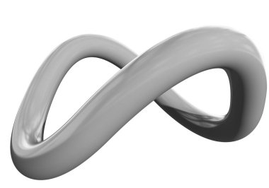 Infinity 3d sign symbol isolated - 3d rendering