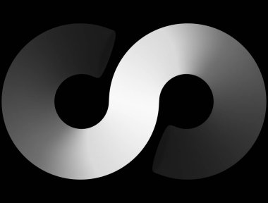 Infinity 3d sign symbol isolated - 3d rendering