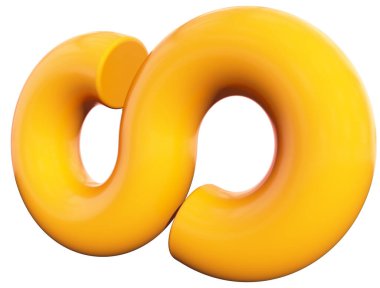 Infinity 3d sign symbol isolated - 3d rendering