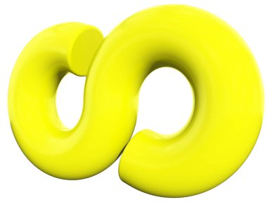 Infinity 3d sign symbol isolated - 3d rendering