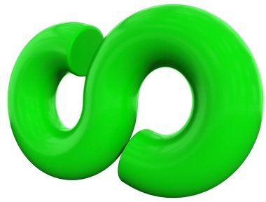 Infinity 3d sign symbol isolated - 3d rendering