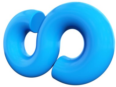 Infinity 3d sign symbol isolated - 3d rendering