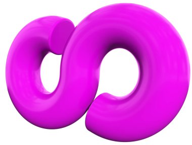 Infinity 3d sign symbol isolated - 3d rendering
