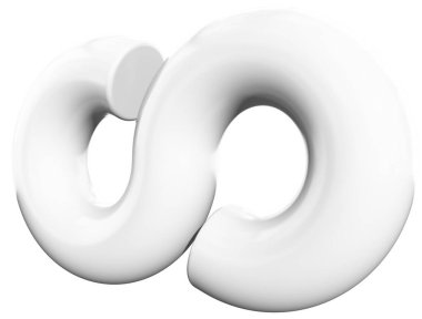Infinity 3d sign symbol isolated - 3d rendering