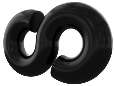 Infinity 3d sign symbol isolated - 3d rendering
