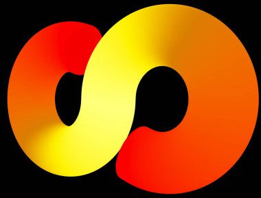 Infinity 3d sign symbol isolated - 3d rendering