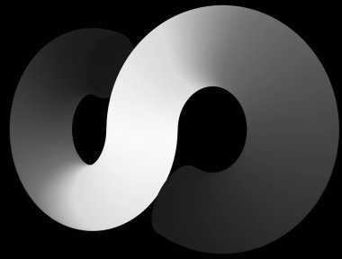 Infinity 3d sign symbol isolated - 3d rendering