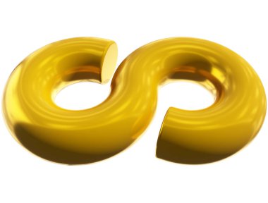 Infinity 3d sign symbol isolated - 3d rendering