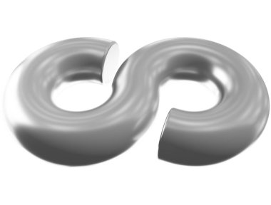 Infinity 3d sign symbol isolated - 3d rendering
