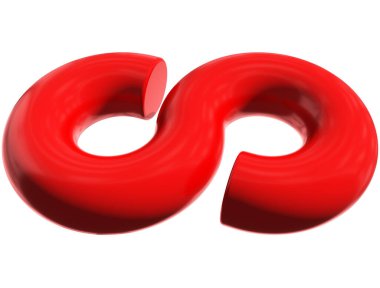 Infinity 3d sign symbol isolated - 3d rendering