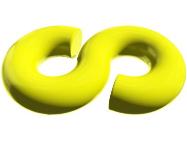 Infinity 3d sign symbol isolated - 3d rendering
