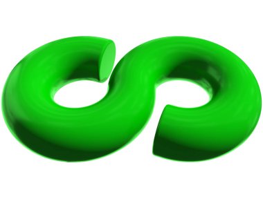 Infinity 3d sign symbol isolated - 3d rendering