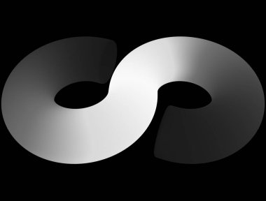 Infinity 3d sign symbol isolated - 3d rendering