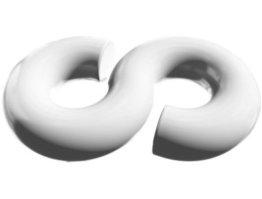Infinity 3d sign symbol isolated - 3d rendering