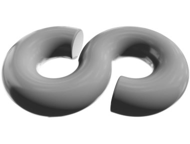 Infinity 3d sign symbol isolated - 3d rendering