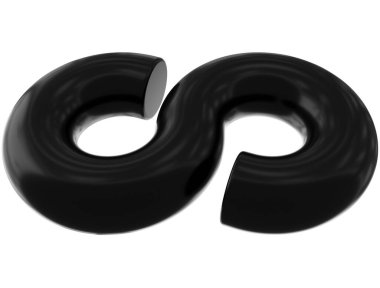 Infinity 3d sign symbol isolated - 3d rendering