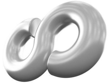 Infinity 3d sign symbol isolated - 3d rendering