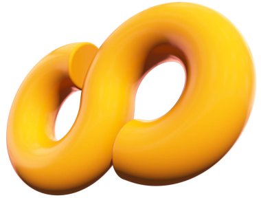 Infinity 3d sign symbol isolated - 3d rendering