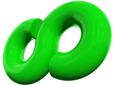 Infinity 3d sign symbol isolated - 3d rendering