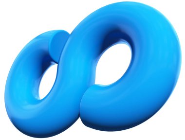 Infinity 3d sign symbol isolated - 3d rendering