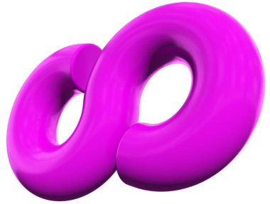 Infinity 3d sign symbol isolated - 3d rendering
