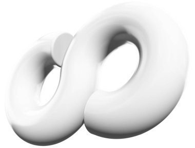 Infinity 3d sign symbol isolated - 3d rendering