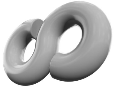 Infinity 3d sign symbol isolated - 3d rendering