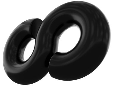 Infinity 3d sign symbol isolated - 3d rendering