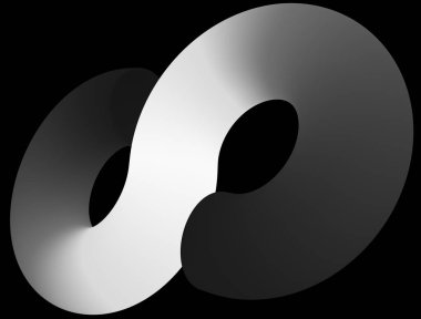 Infinity 3d sign symbol isolated - 3d rendering