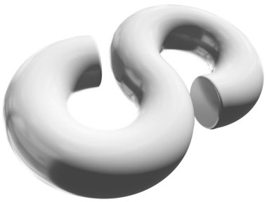 Infinity 3d sign symbol isolated - 3d rendering