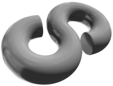 Infinity 3d sign symbol isolated - 3d rendering