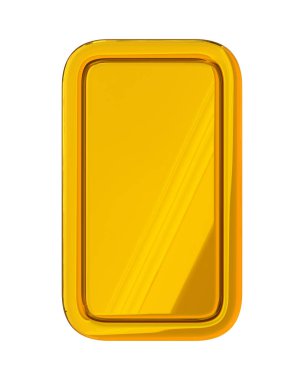 Gold bar single blank top view isolated - 3d rendering