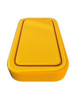 Gold bar single blank isolated - 3d rendering