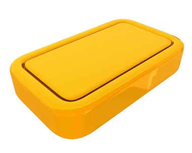 Gold bar single blank isolated - 3d rendering