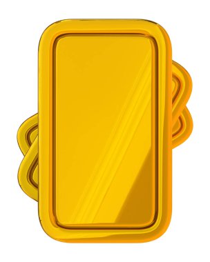 Gold bars blank stack isolated - 3d rendering