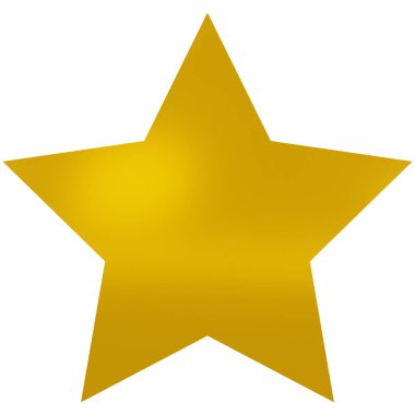 Star 3d - 5 point star - Christmas star isolated - 3d rendering