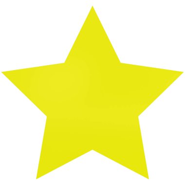 Star 3d - 5 point star - Christmas star isolated - 3d rendering