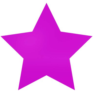 Star 3d - 5 point star - Christmas star isolated - 3d rendering