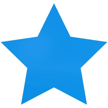 Star 3d - 5 point star - Christmas star isolated - 3d rendering