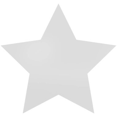 Star 3d - 5 point star - Christmas star isolated - 3d rendering