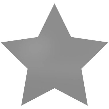 Star 3d - 5 point star - Christmas star isolated - 3d rendering