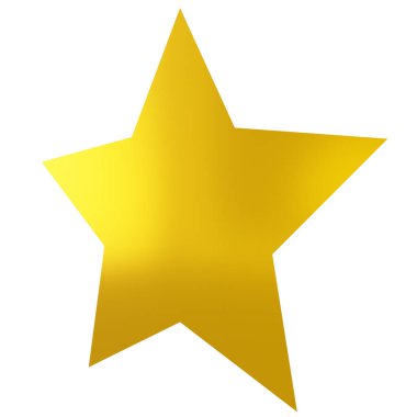 Star 3d - 5 point star - Christmas star isolated - 3d rendering