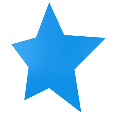 Star 3d - 5 point star - Christmas star isolated - 3d rendering