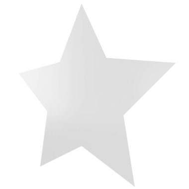 Star 3d - 5 point star - Christmas star isolated - 3d rendering