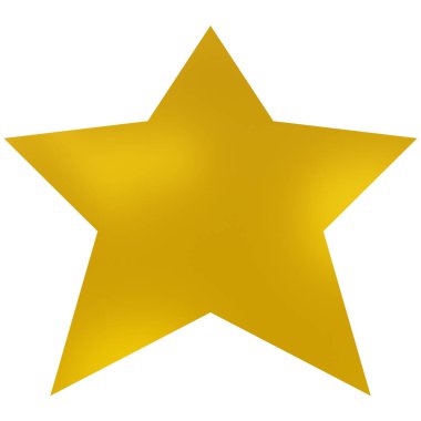 Star 3d - 5 point star - Christmas star isolated - 3d rendering