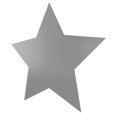 Star 3d - 5 point star - Christmas star isolated - 3d rendering