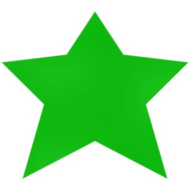 Star 3d - 5 point star - Christmas star isolated - 3d rendering