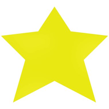 Star 3d - 5 point star - Christmas star isolated - 3d rendering