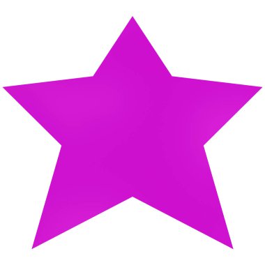 Star 3d - 5 point star - Christmas star isolated - 3d rendering