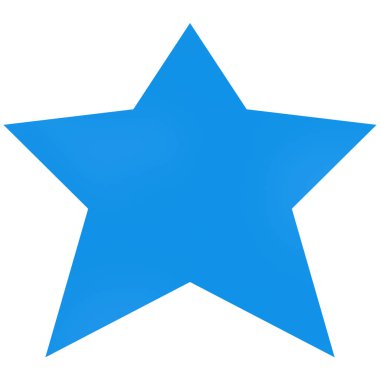 Star 3d - 5 point star - Christmas star isolated - 3d rendering